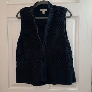 Coldwater Creek Navy Sweater Vest